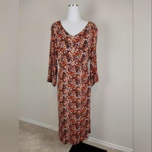 Piper and Scoot Maxi Dress | Size XXL | Ditsy Floral Design | Long Sleeve